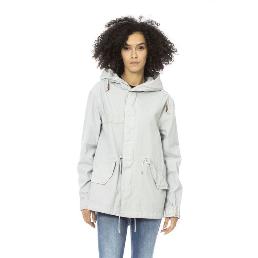 Mr&Mrs Italy Silver Cotton Women Parka Women's Jacket